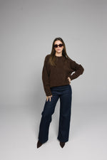 Load image into Gallery viewer, High-waist jeans - Dark blue