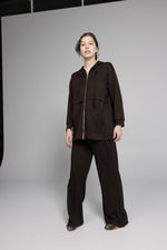 Load image into Gallery viewer, Zipped Lounge Set - Brown