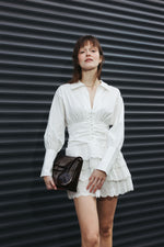 Load image into Gallery viewer, Lace Detail Mini Dress – White