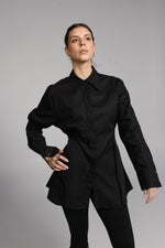 Load image into Gallery viewer, Tailored Blouse with Front Pleat Detail