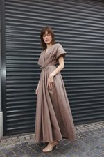 Load image into Gallery viewer, Belted Maxi Dress – Taupe