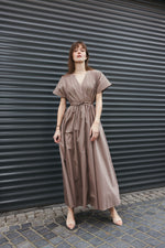 Load image into Gallery viewer, Belted Maxi Dress – Taupe
