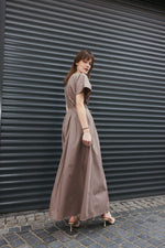 Load image into Gallery viewer, Belted Maxi Dress – Taupe