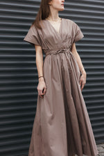 Load image into Gallery viewer, Belted Maxi Dress – Taupe