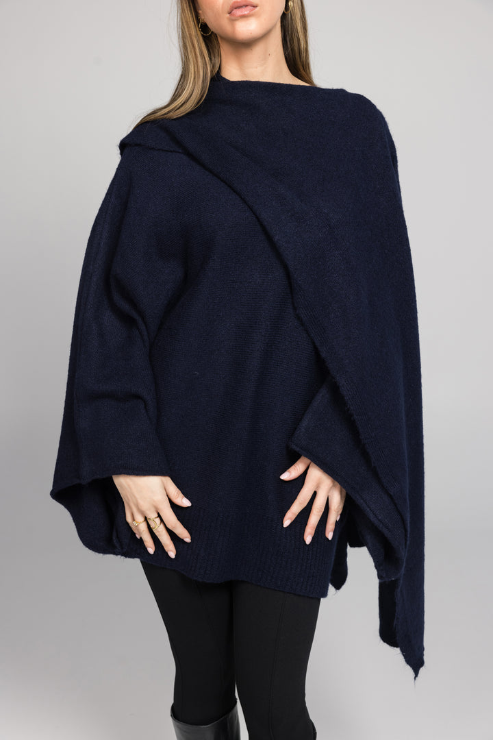 Knitwear with Scarf Detail