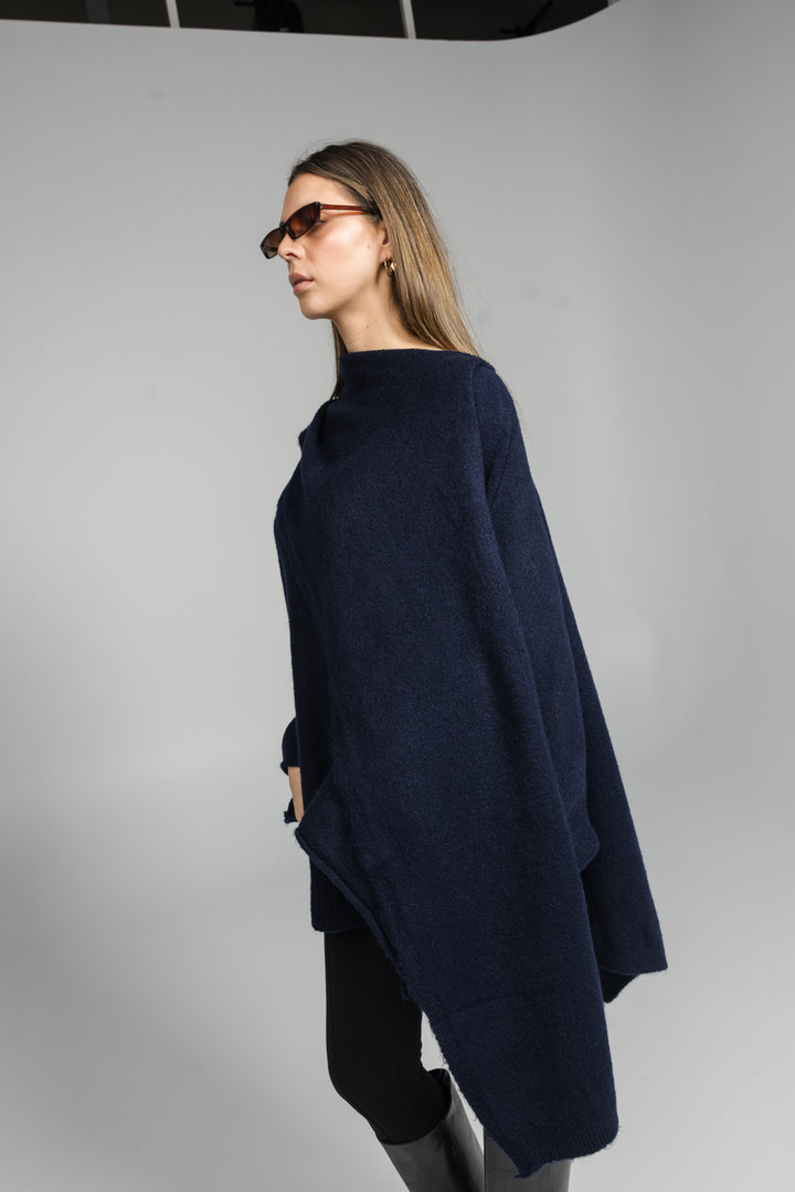 Knitwear with Scarf Detail