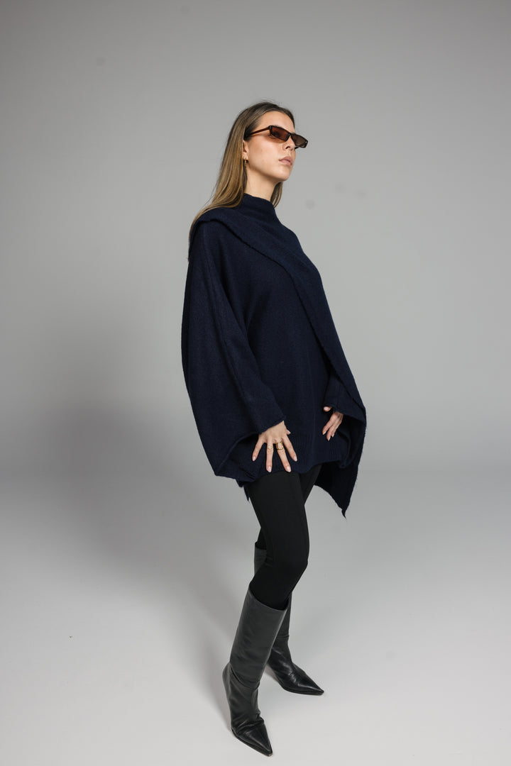 Knitwear with Scarf Detail