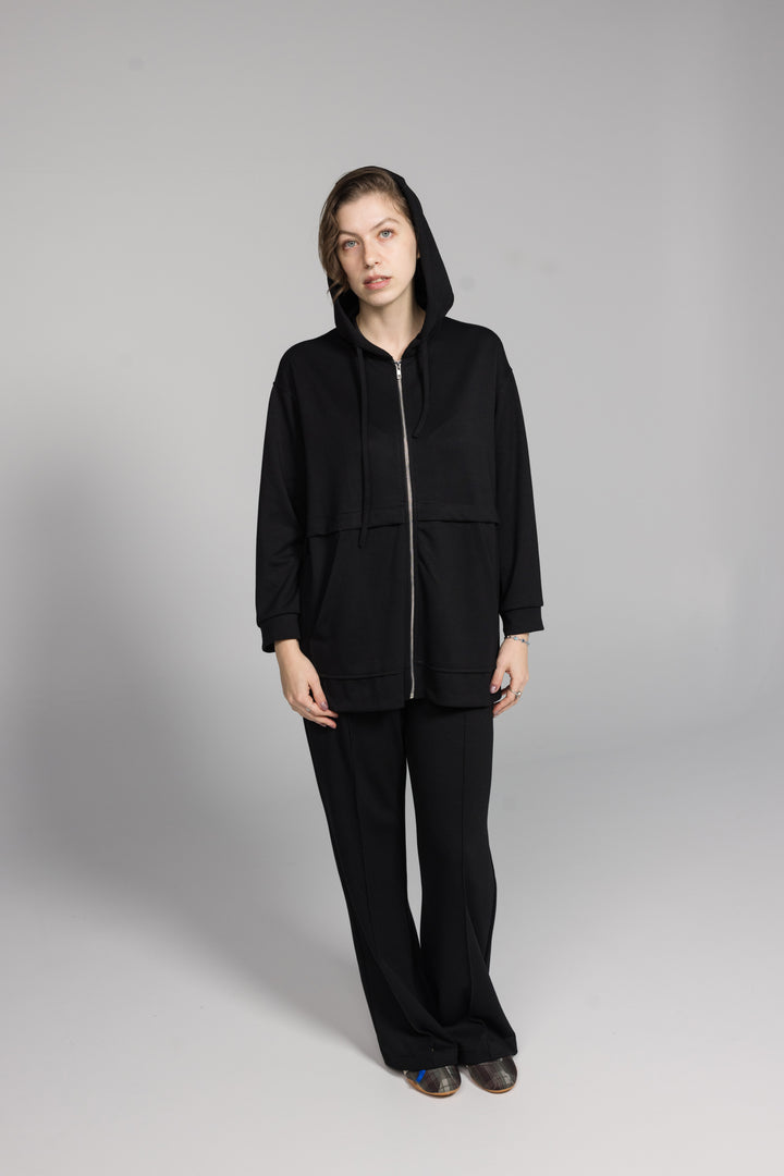 Zipped Lounge Set - Black