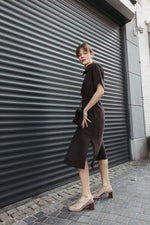 Load image into Gallery viewer, Cotton Midi Shirt Dress – Brown