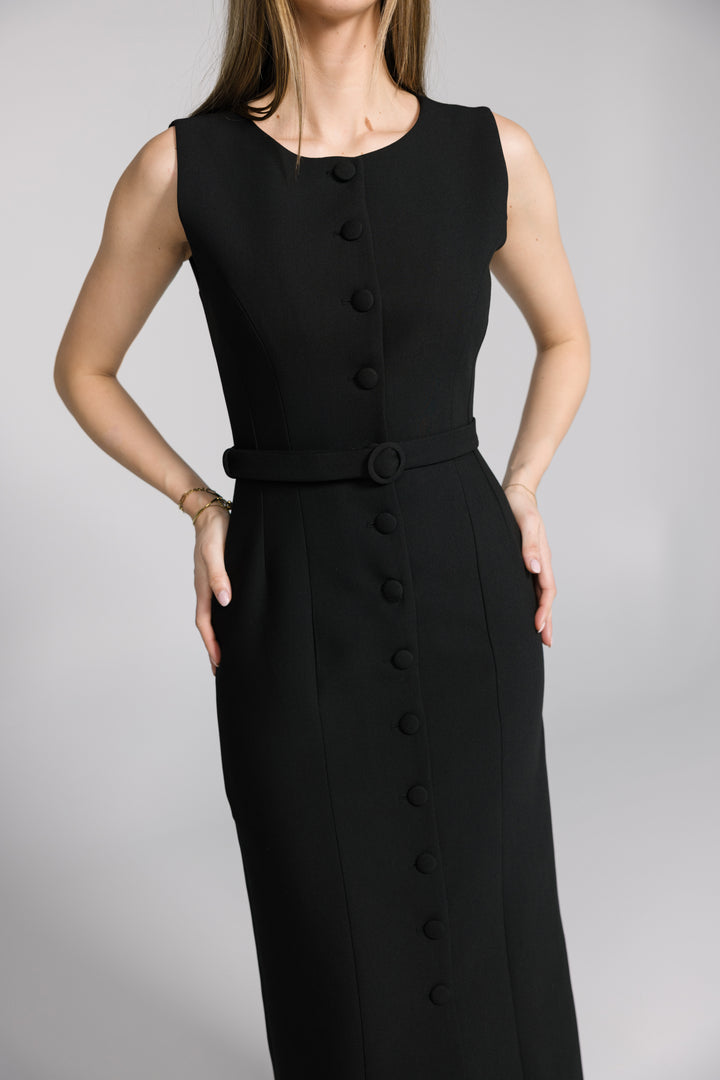 Eva Noir Buttoned