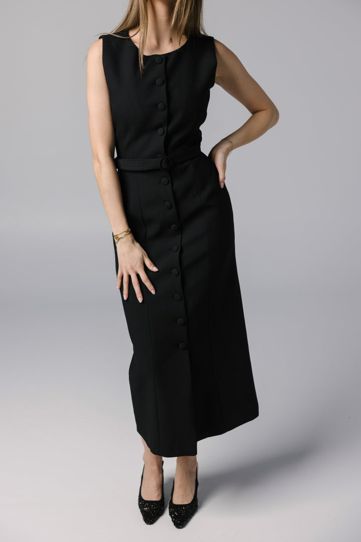 Eva Noir Buttoned