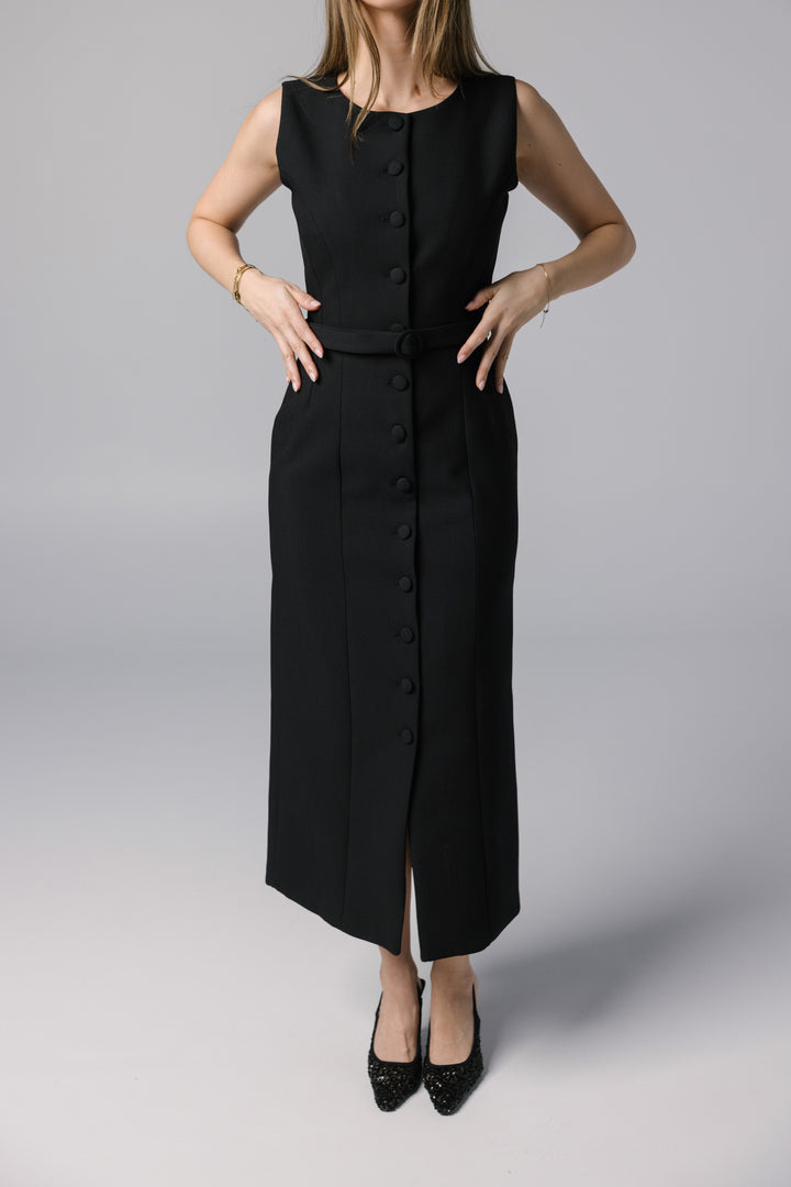 Eva Noir Buttoned