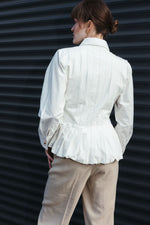Load image into Gallery viewer, Tailored Pleated Blouse – White