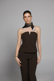 Strapless Tailored Top
