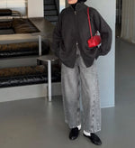 Load image into Gallery viewer, Double Zip Knit Cardigan – Grey