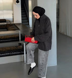 Load image into Gallery viewer, Double Zip Knit Cardigan – Grey