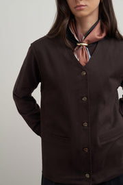 Gabardine gilet - Brown