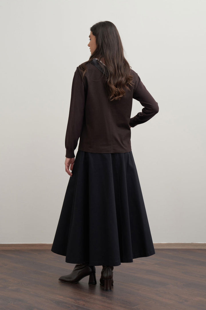 Gabardine gilet - Brown