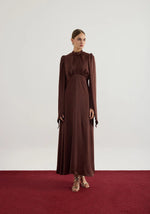 Load image into Gallery viewer, Elora Satin Dress - Brown