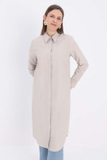 Load image into Gallery viewer, Cotton-blend blouse - Beige