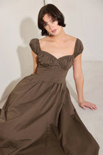 Load image into Gallery viewer, Cocoa Muse Cotton Midi Dress