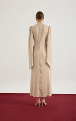 Load image into Gallery viewer, Elora Satin Dress - Beige