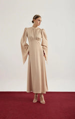 Load image into Gallery viewer, Elora Satin Dress - Beige