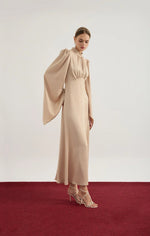 Load image into Gallery viewer, Elora Satin Dress - Beige