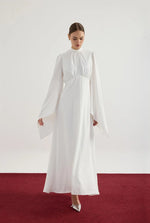 Load image into Gallery viewer, Elora Satin Dress - White