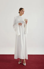 Load image into Gallery viewer, Elora Satin Dress - White