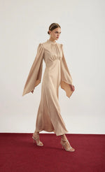 Load image into Gallery viewer, Elora Satin Dress - Beige