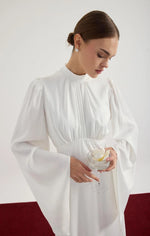 Load image into Gallery viewer, Elora Satin Dress - White