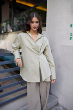 Load image into Gallery viewer, Tailored Shirt with Side Button Detail