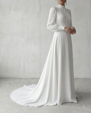 Elena Mermaid Gown - White