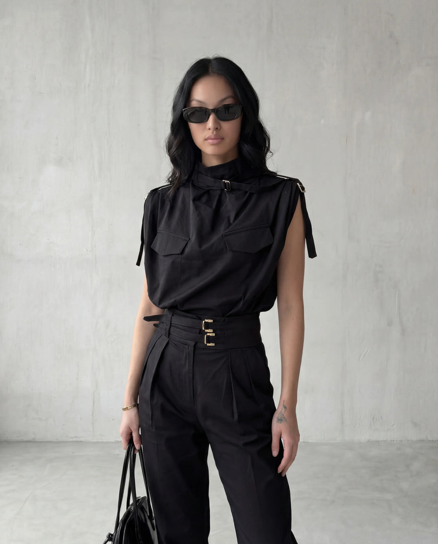 Noir Silky Top