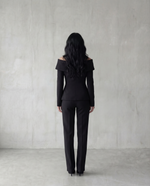 Load image into Gallery viewer, Tailored Suit Pants Noir