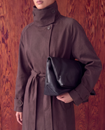 Load image into Gallery viewer, High Neck Maxi Trench Coat – Brown
