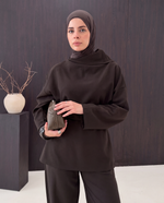 Load image into Gallery viewer, High Neck Two-Piece Set - dark brown