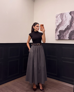 Load image into Gallery viewer, Parachute A-Line Skirt – Dark Brown