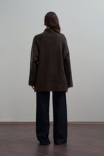 Load image into Gallery viewer, Half-zip wool-blend knitwear