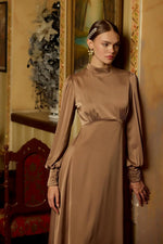 Load image into Gallery viewer, Elena Dress - Dark Beige