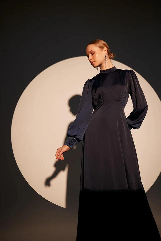 Elena Dress - Petrol Blue