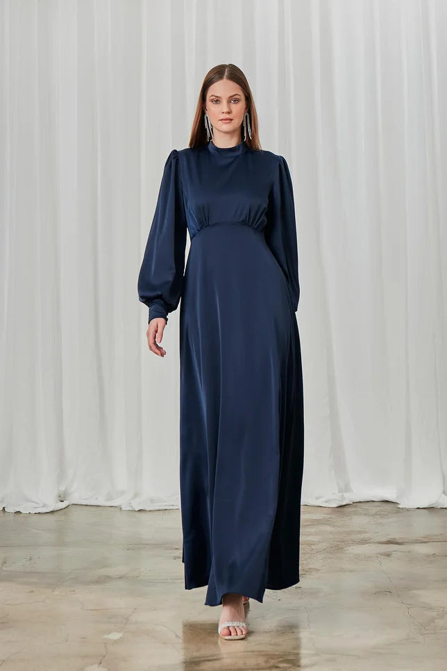 Elena Dress - Petrol Blue