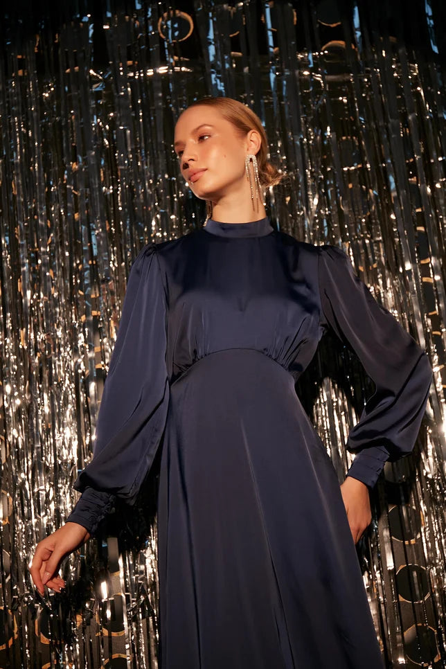 Elena Dress - Petrol Blue