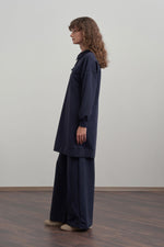 Load image into Gallery viewer, Cotton shirt with chest pocket - Navy