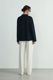 Oversized Polo Collar T-Shirt