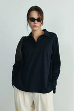 Load image into Gallery viewer, Oversized Polo Collar T-Shirt