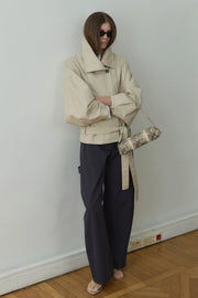 Navy Raffy Wide Leg Pants - Suud Collection