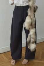 Load image into Gallery viewer, Navy Raffy Wide Leg Pants - Suud Collection