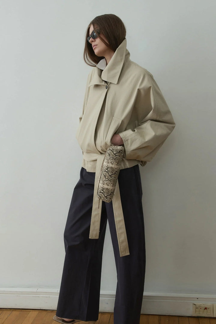 Navy Raffy Wide Leg Pants - Suud Collection